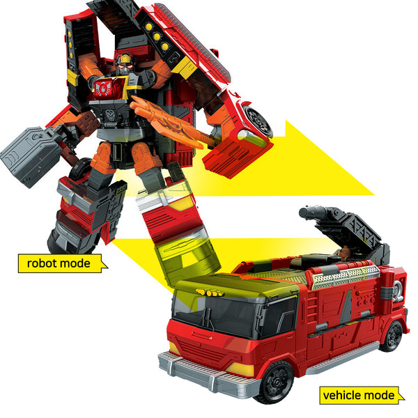 With Molly Hello Carbot Redwiler Fire truck transforms into a carbot in two directions  10(W)x15.3(H)x3.5(D)inch