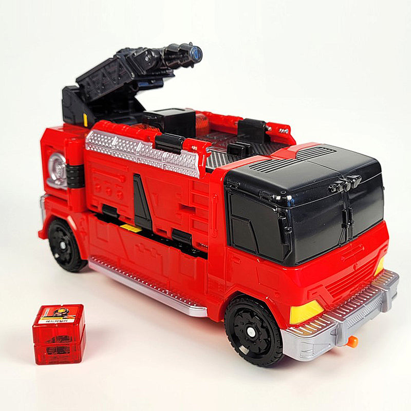 With Molly Hello Carbot Redwiler Fire truck transforms into a carbot in two directions  10(W)x15.3(H)x3.5(D)inch