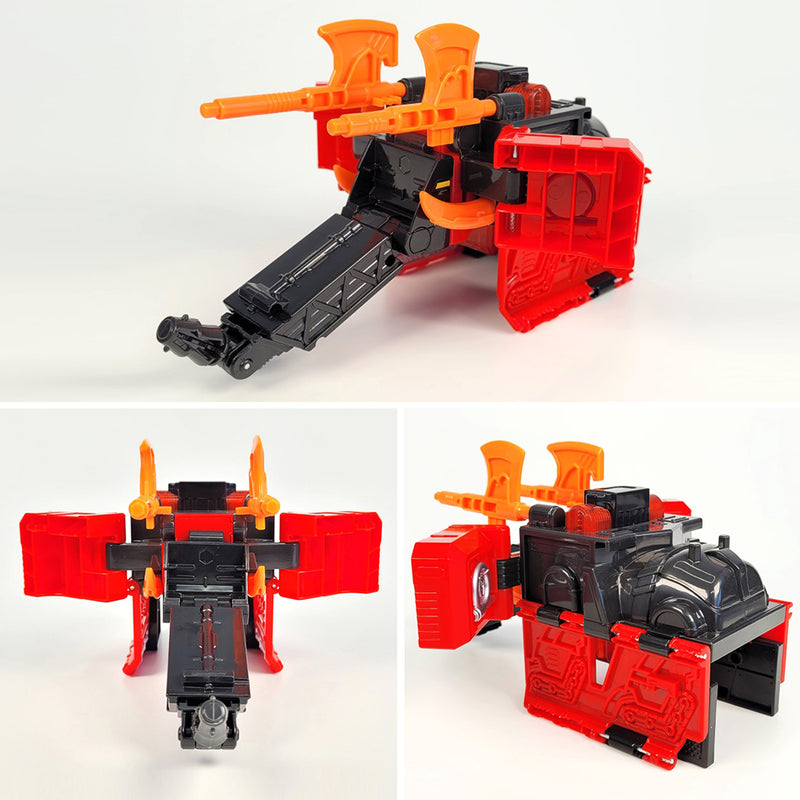 With Molly Hello Carbot Redwiler Fire truck transforms into a carbot in two directions  10(W)x15.3(H)x3.5(D)inch