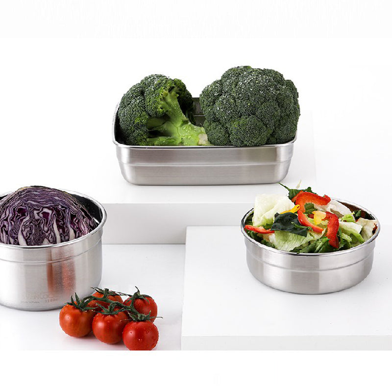 With Molly stenlock stainless steel container 6P -Round 4P (4.5x3in 0.27lbs) + Square 2P (7x5x3.2in 0.5lbs)