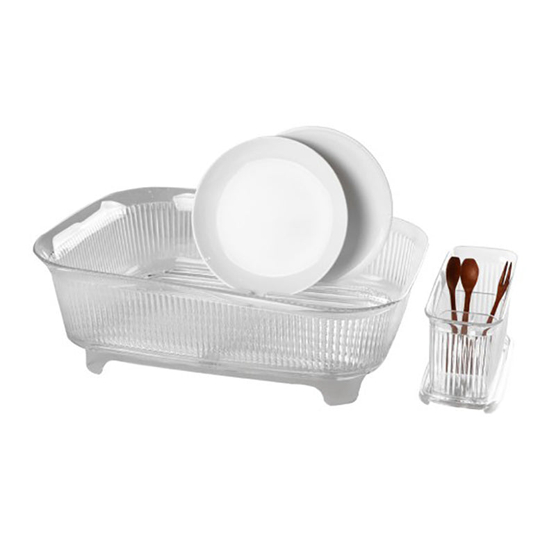 With Molly Crista Dish Drying Rack  Stylish Design, 360° Rotatable Water Drain, 2 Removable Utensil Holders  19.2 x 14.7x 6.6inch