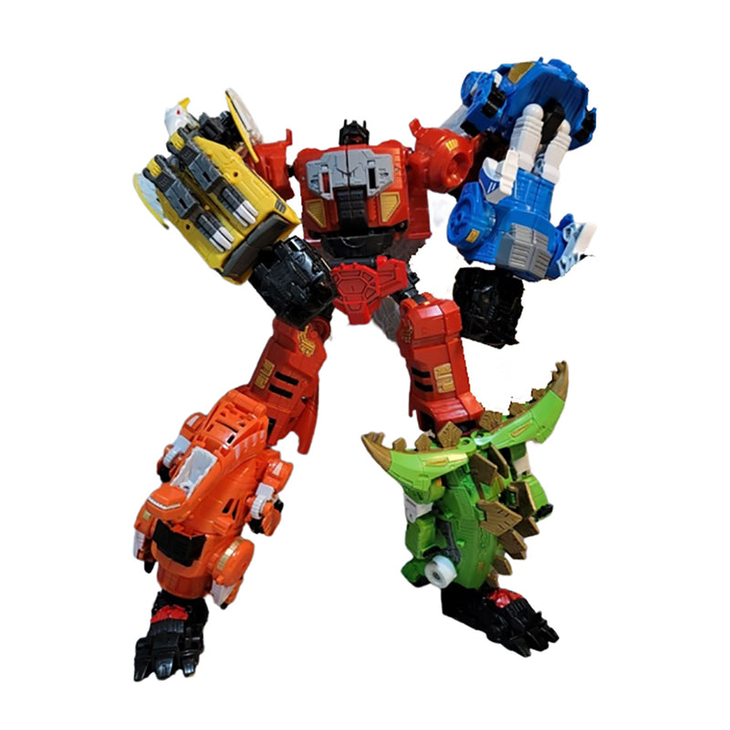 King Dino Force 5 Dinosaurs Transform into one Robot 26.1x20.2x4.3in