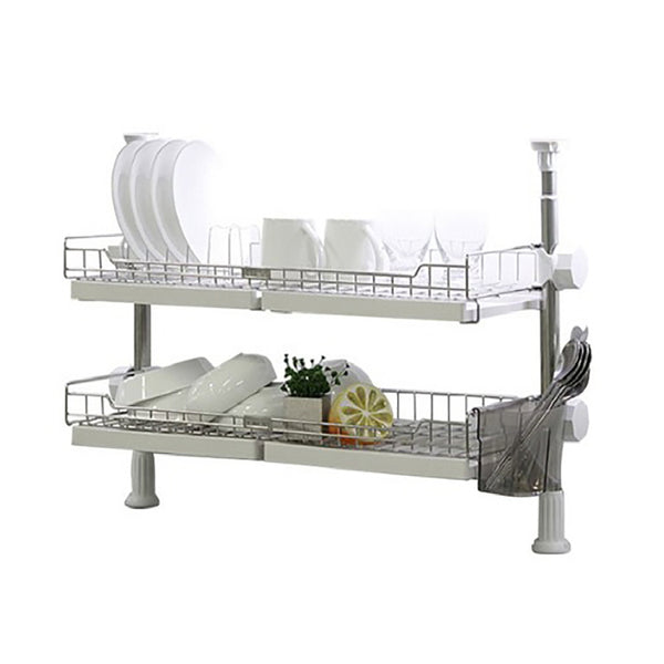 Enex Column-type 2 Tier Dish Rack Dish Rack Wire Shelf Liner Dish Holer 24.8x16.5x10inch