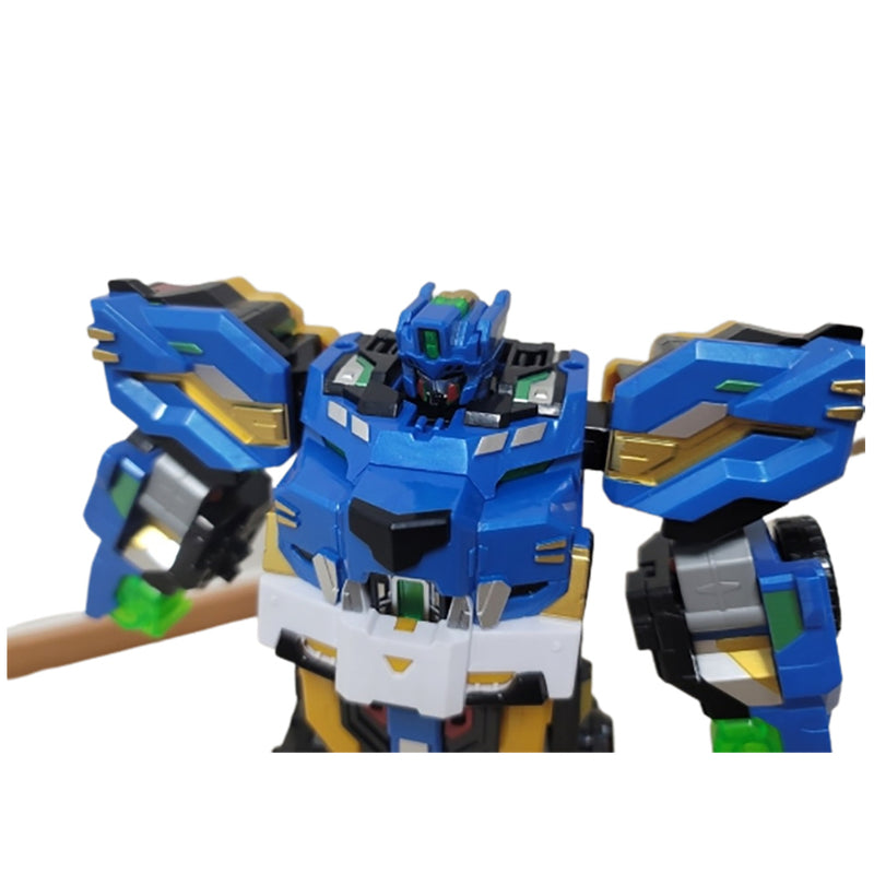 Miniforce V Rangers Bolt Legend King Leo Bulls V 2 Stage Transformation Robot Mode Vehicle Mode 11.8x4.7X11(in)