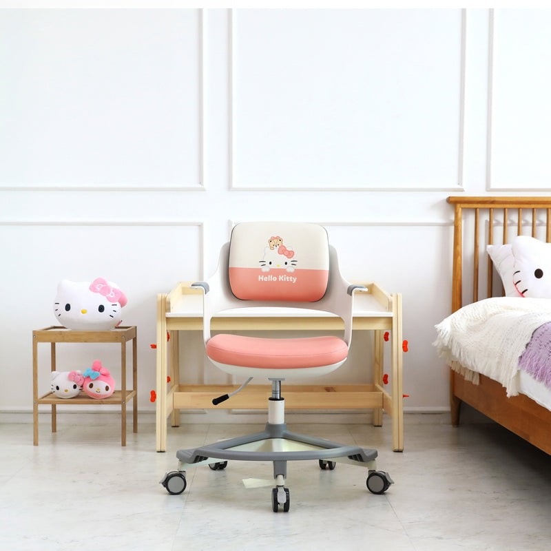 With molly Linbak Hello kitty Kids Study Chair, Children School Study Chair for 5-14 Years Old, Student's Study Computer for Home School Use