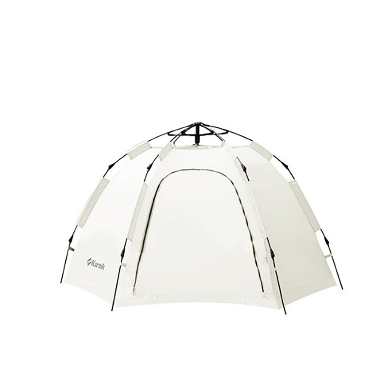 Carnic Hexagonal Dome One Touch Tent with Instant Setup in 5 Seconds for 5 People 102.4x102.4x59.1(inch) ivory
