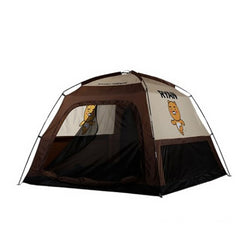 Picnic camping shade tent Lightweight, easy-to-install hook-and-loop shade tent for 3~4 People Brown 82.6x82.6x51inch