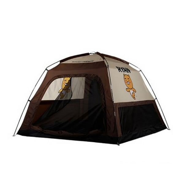 Picnic camping shade tent Lightweight, easy-to-install hook-and-loop shade tent for 3~4 People Brown 82.6x82.6x51inch