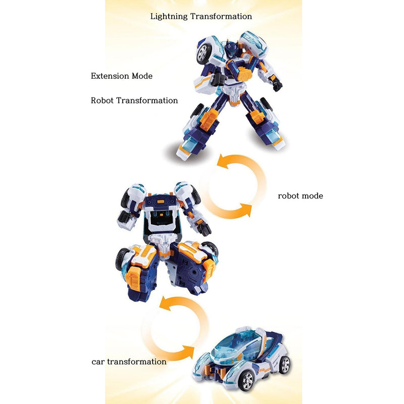 Tobot V Lightning 3-step transformation car robot extension mode transformation 9.6x3.7x11.8inch