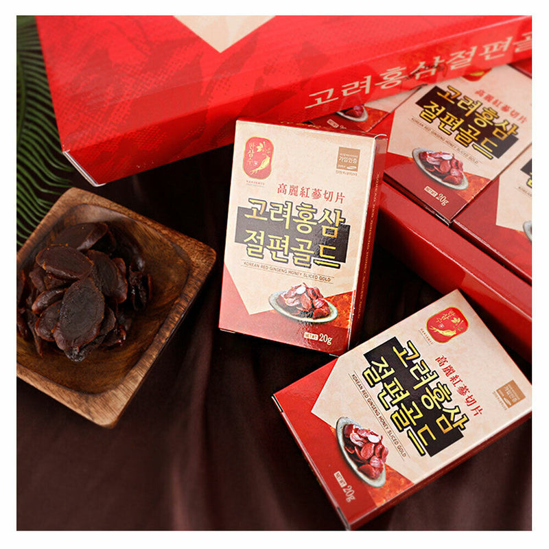 Hansamsu Korean Red Ginseng Root Slice Case 20g x 10packs 1 box