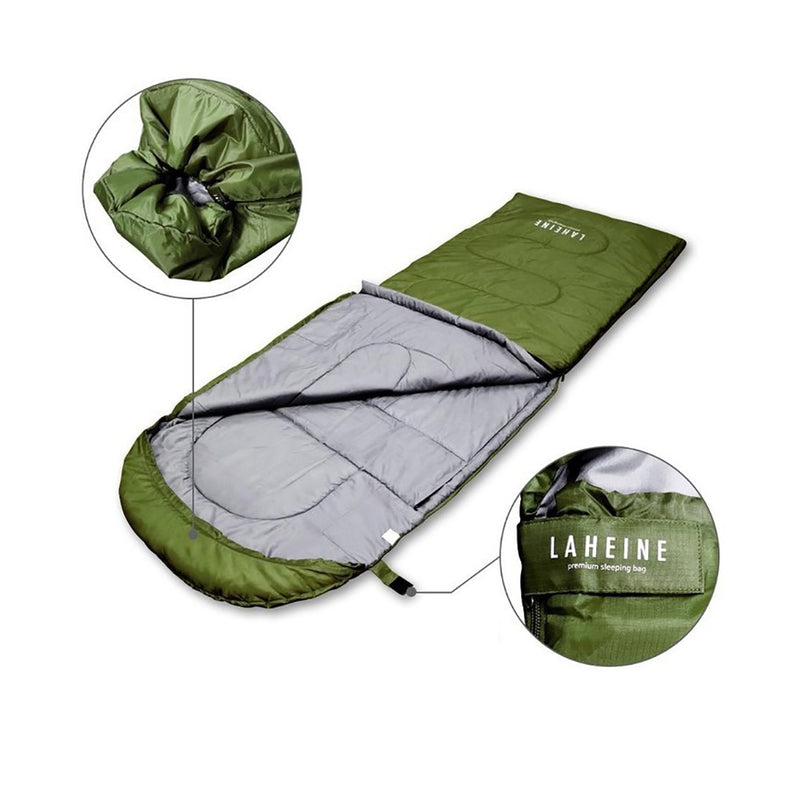 Warm Camping Heated Sleeping Bag Washerable Four Seasons USB Charging Type khaki