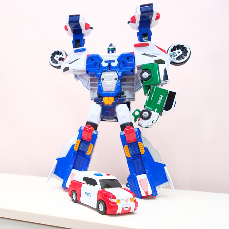 Hello Carbot Hypercops 4 in1 transforming robot 4 robots combined into one robot 21.8x14.9x4.7inch