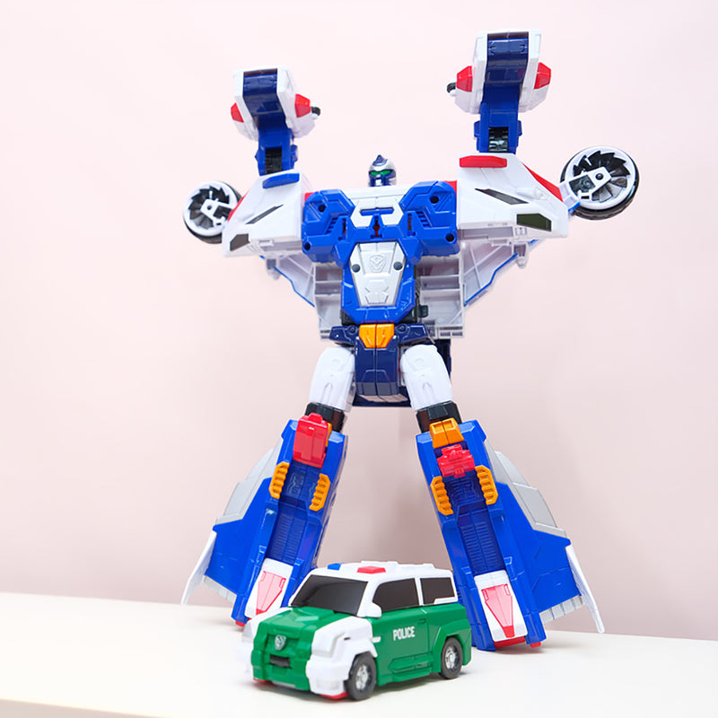 Hello Carbot Hypercops 4 in1 transforming robot 4 robots combined into one robot 21.8x14.9x4.7inch