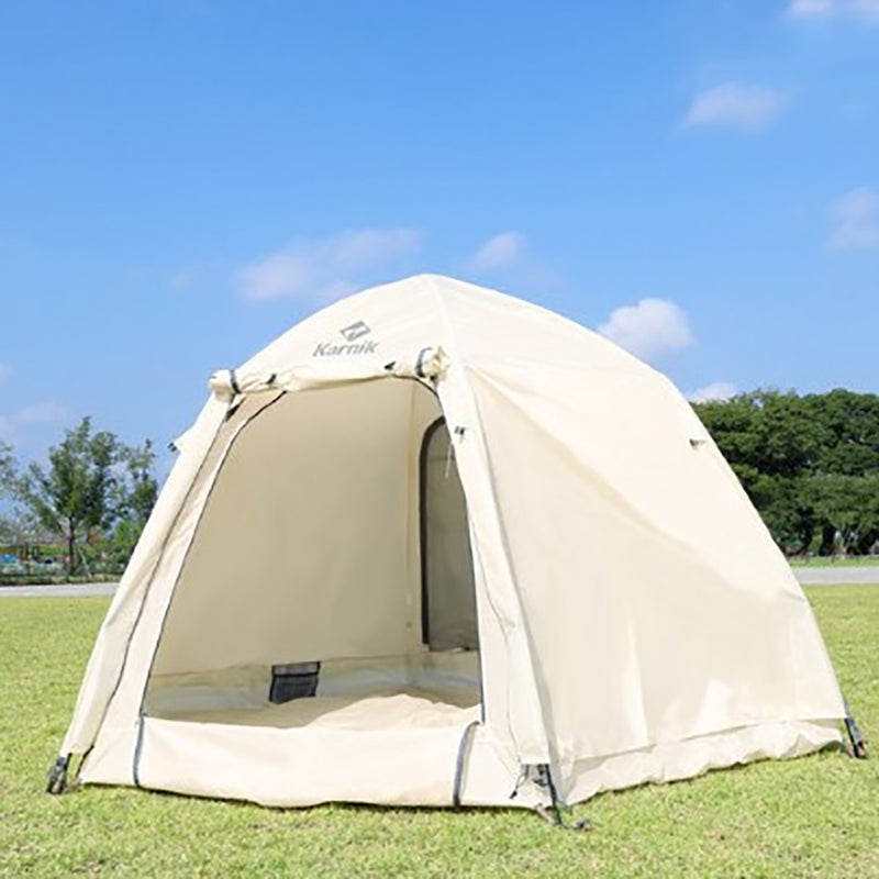 Carnic Hexagonal Dome One Touch Tent with Instant Setup in 5 Seconds for 5 People 102.4x102.4x59.1(inch) ivory