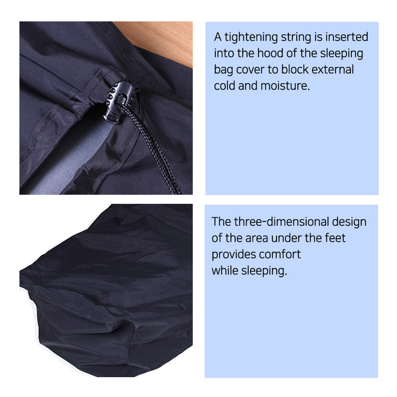 BUCK703  Waterproof sleeping bag cover to protect sleeping bags that are difficult to wash  Camping Travel Outdoor Covering  82 x 35.4in