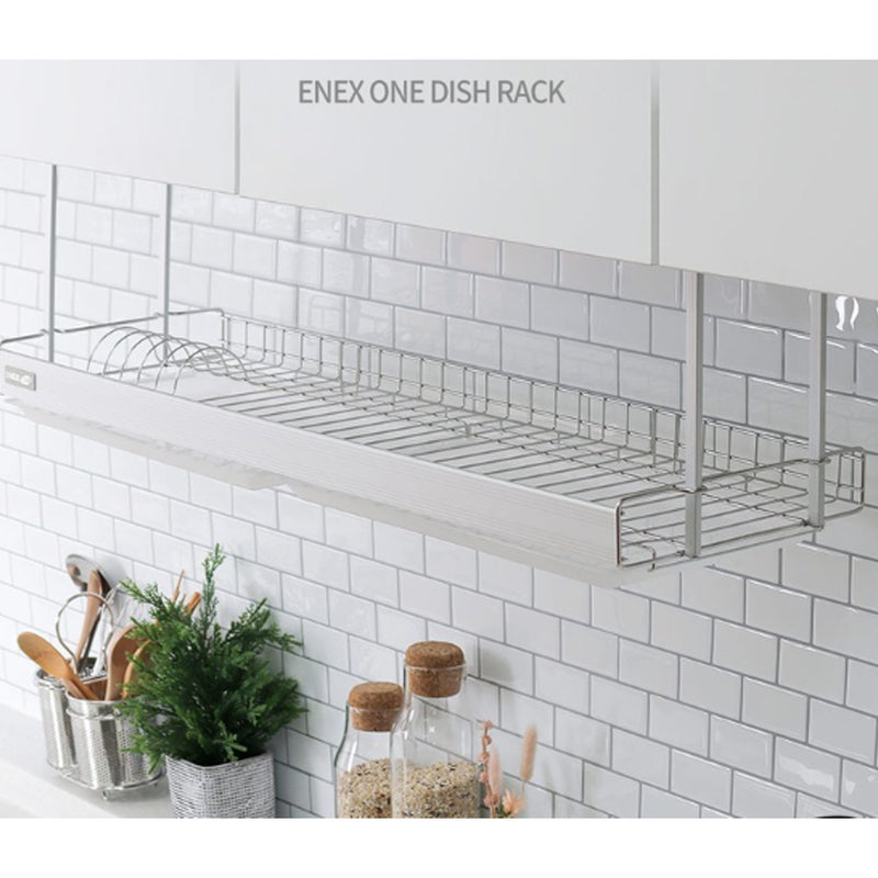 ENEX Foldable Attachable Dish Rack Dish Rack Wire Shelf Liner Dish Holer  31.5inch x 9.5inchx 9.8 inch