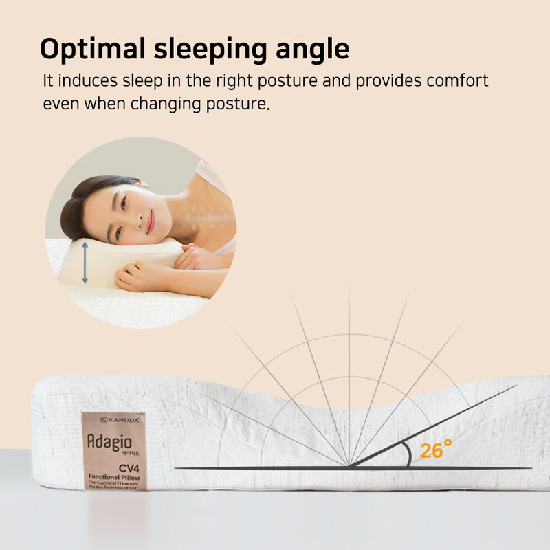 Kanuda Blue Label Adagio modal Memory Foam Air Cushion 60x30x10 cm (Ship from Korea)