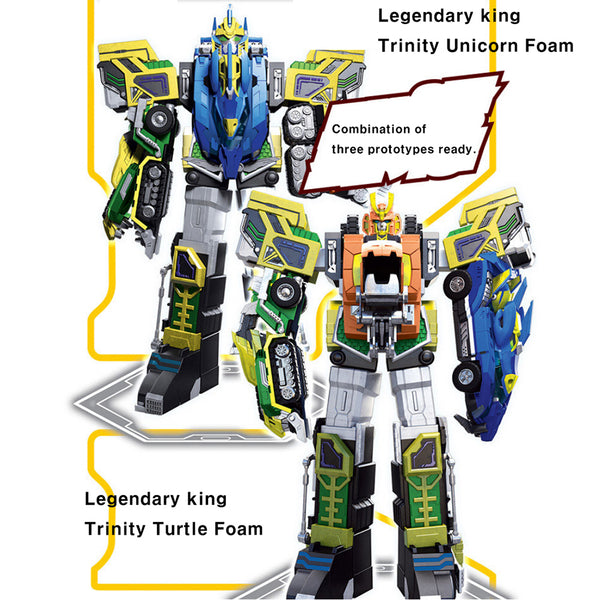 Legend Hero Three Kingdoms Battle Legend King 4 cars turned into 1 robot