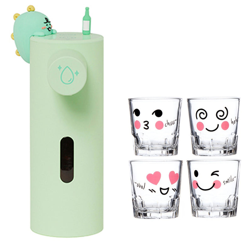 Jordy Automatic Soju Dispenser with a cute image to drink soju glass 4P