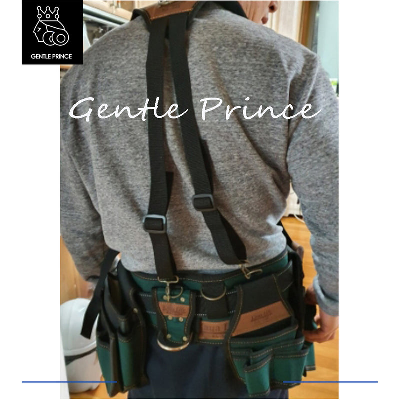 Gentle Prince Multi tool holders Suspender KL-500plus + a Drill Holster + a Multi Tools Holster + a Wide Width Belt + Mini Hammer Rack + Nail pocket waist up to 50 inches