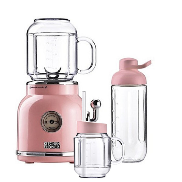 Retro Mini Blender Tritan BPA Free Jar Simply blend in the Tritan tumbler  220v Pink