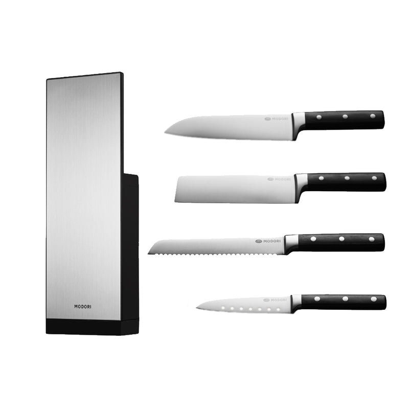 MODORI Goodle Use both sides of the holder to keep the kitchen tidy Knife Set of 5P 1P knife holder, 4P knife sets