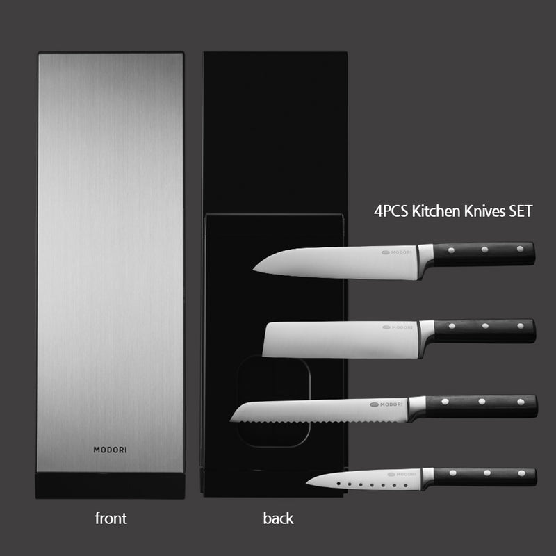 MODORI Goodle Use both sides of the holder to keep the kitchen tidy Knife Set of 5P 1P knife holder, 4P knife sets