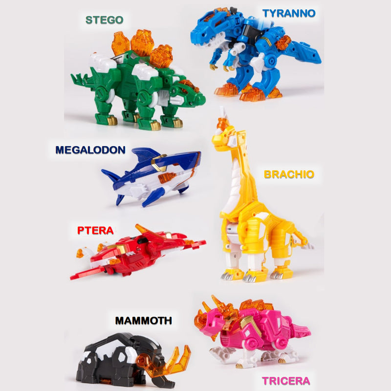 Miniforce Super Dino 7 dinosaurs transformed into one robot  18.3 x 4.9 x 16.1(in)