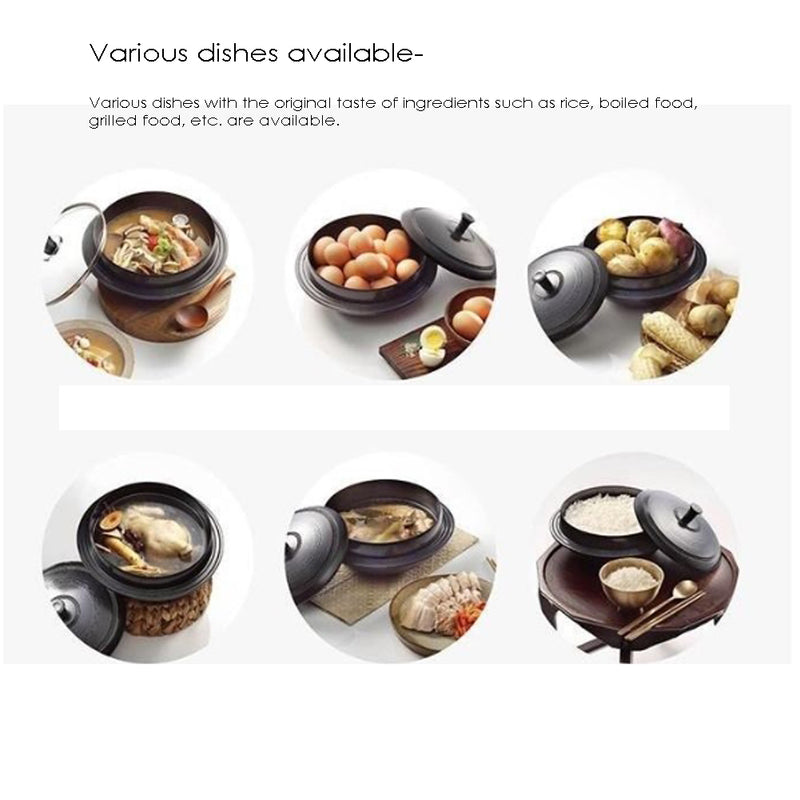 Gamasot IH Induction Titanium Ceramic Aluminum Korean Traditional Pot cauldron All Heat Sources Cookable 20cm for 2~3 people