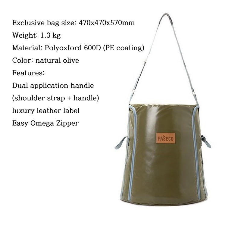 Paseco Kerosene Oil Heater Glass Burner CAMP-25S Winter Outdoor Camping Stove Bag Set Dark gray17.5x24.2inch
