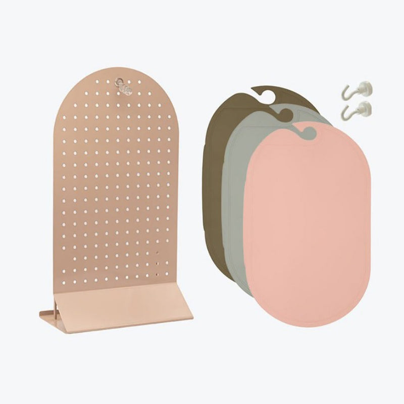 With Molly TPU Chopping Board-3EA, Stand-1EA, Transparent Ring-1EA, Magnetic Ring-2EA Pink  9.45in x 16.9in x 6.3in
