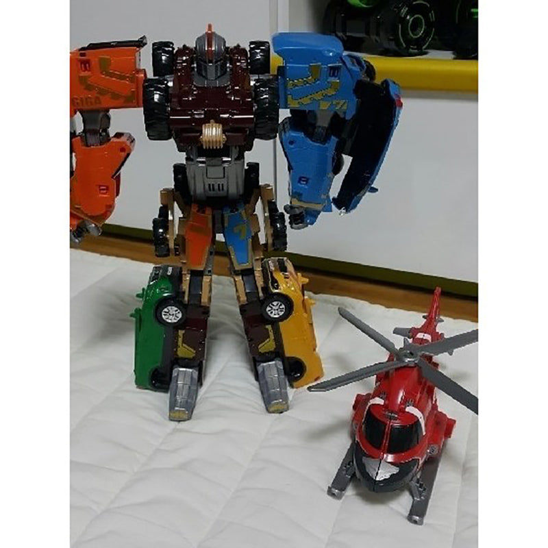 Tobot 7-unit Giga Seven 7 cars  Transformed into one Robot 25.2 x 16.1 x 7.5inch