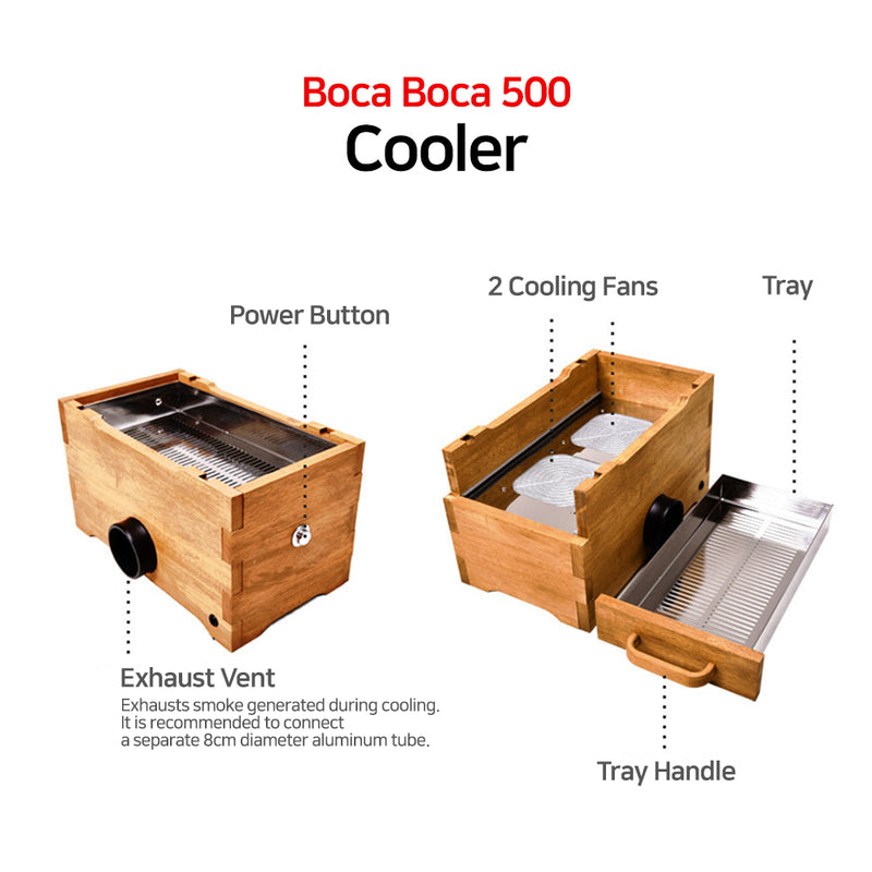 BOCABOCA Coffee Bean Roaster 500 Home Roasting Machine with Cooler
