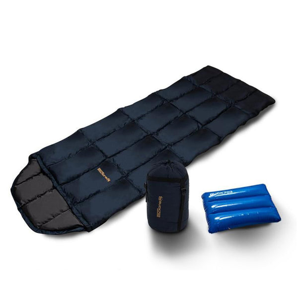 It-likes BUCK703 All-season ultra-light down sleeping bag duck feather 350g, Navy 820g / 1.8lb 9.5x78.7inch